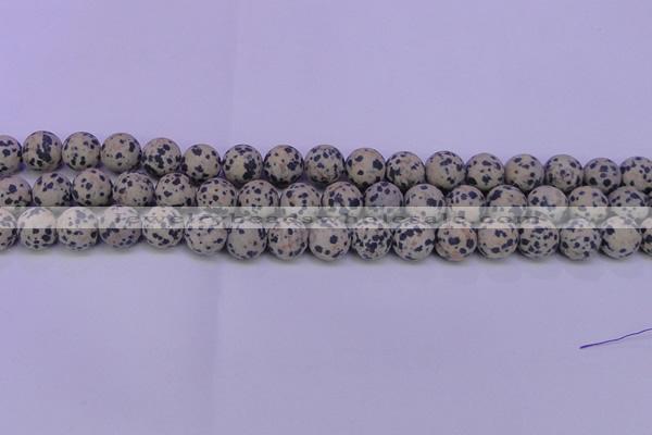 CDM81 15.5 inches 6mm round matte dalmatian jasper beads