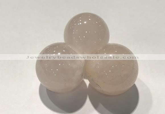 CDN1031 30mm round rose quartz decorations wholesale