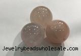 CDN1032 30mm round rose quartz decorations wholesale