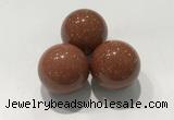 CDN1054 30mm round goldstone decorations wholesale