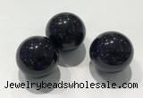 CDN1055 30mm round blue goldstone decorations wholesale