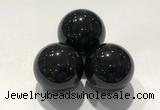 CDN1057 30mm round black obsidian decorations wholesale