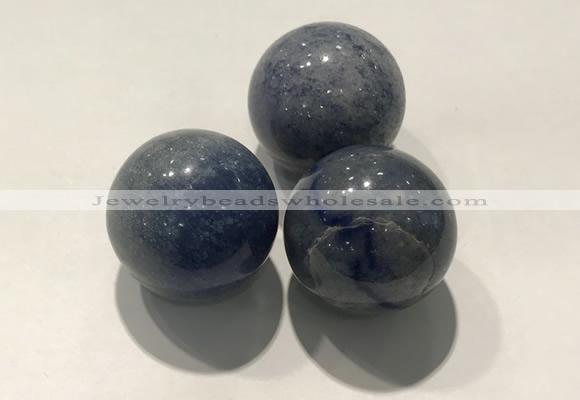 CDN1071 30mm round blue aventurine decorations wholesale