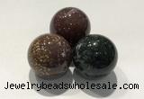 CDN1091 30mm round Indian agate decorations wholesale