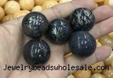 CDN11 25mm round pyrite gemstone decorations wholesale