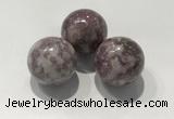 CDN1100 30mm round lilac jasper decorations wholesale