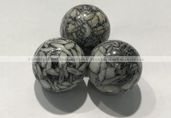 CDN1105 30mm round jasper decorations wholesale