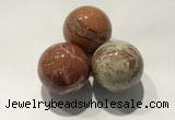 CDN1110 30mm round brecciated jasper decorations wholesale