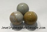 CDN1114 30mm round picasso jasper decorations wholesale