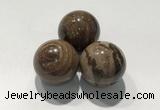 CDN1115 30mm round zebra jasper decorations wholesale