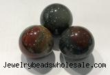 CDN1120 30mm round African bloodstone decorations wholesale