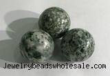 CDN1159 30mm round Qinghai jade decorations wholesale