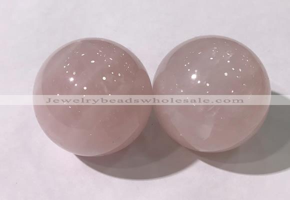 CDN1202 40mm round rose quartz decorations wholesale