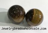 CDN1235 40mm round yellow tiger eye decorations wholesale