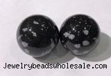 CDN1251 40mm round snowflake obsidian decorations wholesale