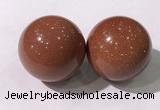 CDN1256 40mm round goldstone decorations wholesale