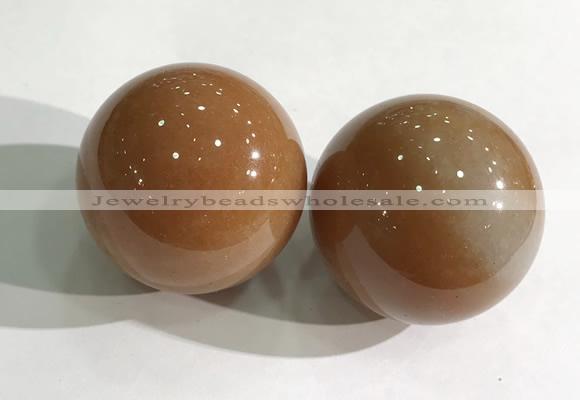 CDN1261 40mm round yellow jade decorations wholesale