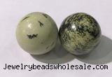 CDN1268 40mm round yellow jasper decorations wholesale