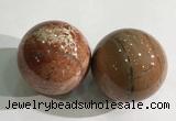 CDN1271 40mm round brecciated jasper decorations wholesale