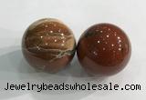 CDN1272 40mm round red jasper decorations wholesale