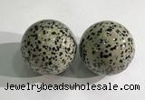 CDN1280 40mm round dalmatian jasper decorations wholesale