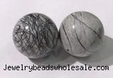 CDN1295 40mm round net jasper decorations wholesale