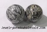 CDN1296 40mm round jasper decorations wholesale