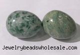 CDN1354 35*45mm egg-shaped Qinghai jade decorations wholesale