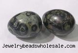 CDN1385 35*45mm egg-shaped kambaba jasper decorations wholesale