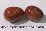 CDN1398 35*45mm egg-shaped red jasper decorations wholesale