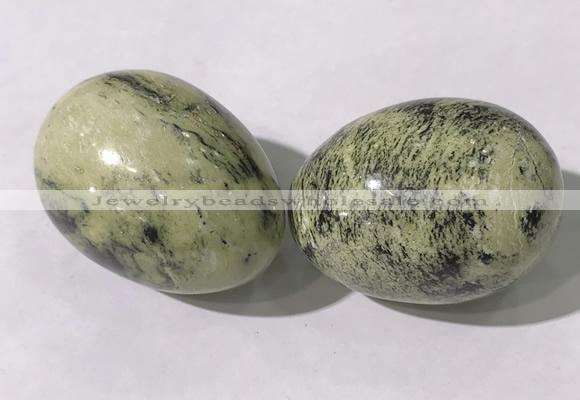 CDN1407 35*45mm egg-shaped yellow jasper decorations wholesale