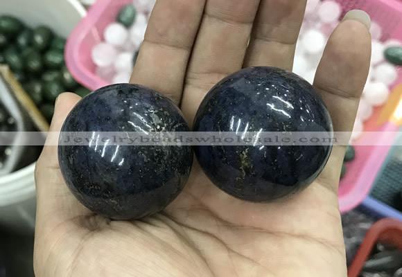 CDN15 40mm round pyrite gemstone decorations wholesale