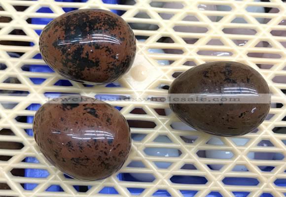 CDN310 30*40mm egg-shaped mahogany obsidian decorations wholesale