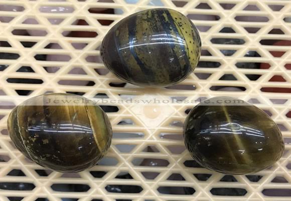 CDN311 30*40mm egg-shaped tiger eye decorations wholesale