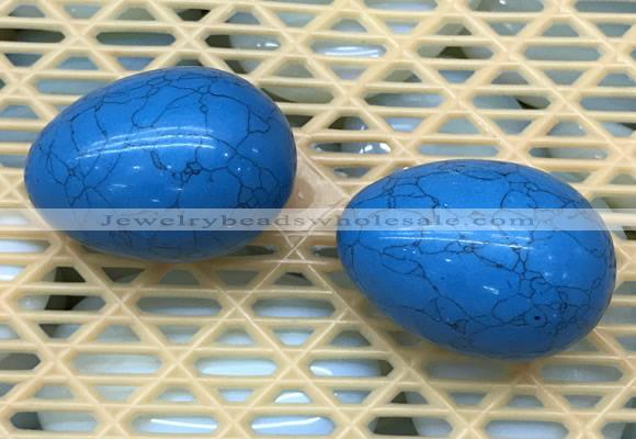 CDN343 35*50mm egg-shaped imitation turquoise decorations wholesale