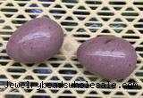 CDN344 35*50mm egg-shaped pink wooden fossil jasper decorations