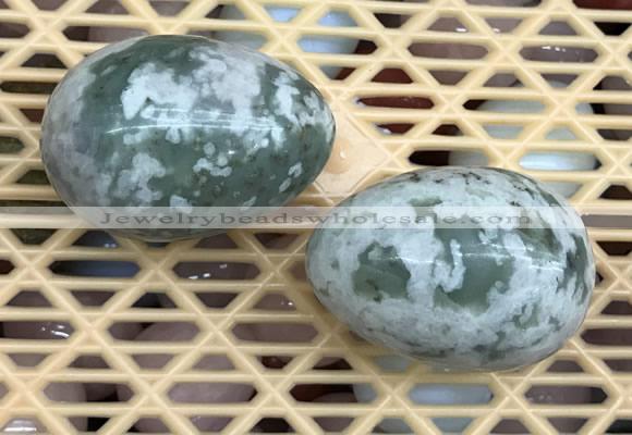 CDN351 35*50mm egg-shaped tree agate decorations wholesale