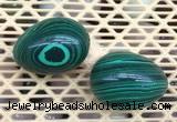 CDN364 35*50mm egg-shaped imitation malachite decorations wholesale