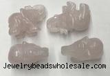 CDN380 20*40*30mm elephant rose quartz decorations wholesale