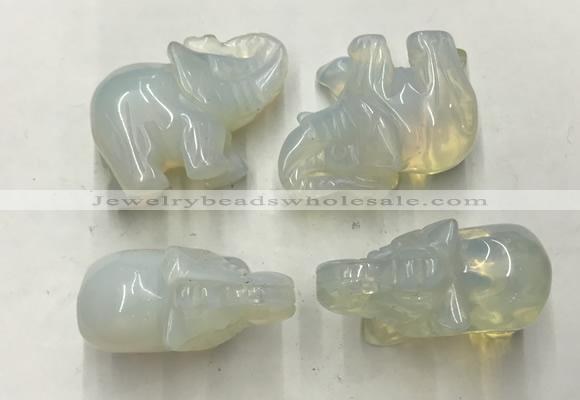 CDN381 20*40*30mm elephant rose quartz decorations wholesale