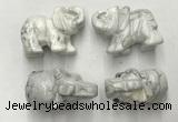 CDN382 20*40*30mm elephant white howlite decorations wholesale