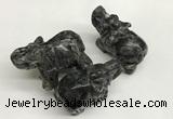 CDN405 25*50*35mm elephant black labradorite decorations wholesale