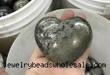 CDN41 65*70mm heart pyrite gemstone decorations