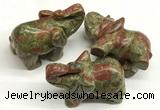 CDN413 25*50*35mm elephant unakite decorations wholesale