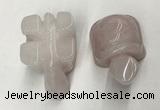 CDN451 38*55*28mm turtle rose quartz decorations wholesale