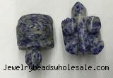 CDN456 38*55*28mm turtle blue spot stone decorations wholesale