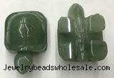 CDN458 38*55*28mm turtle green aventurine decorations wholesale