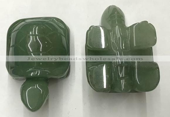 CDN458 38*55*28mm turtle green aventurine decorations wholesale