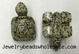 CDN461 38*55*28mm turtle dalmatian jasper decorations wholesale