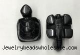 CDN465 38*55*28mm turtle black agate decorations wholesale